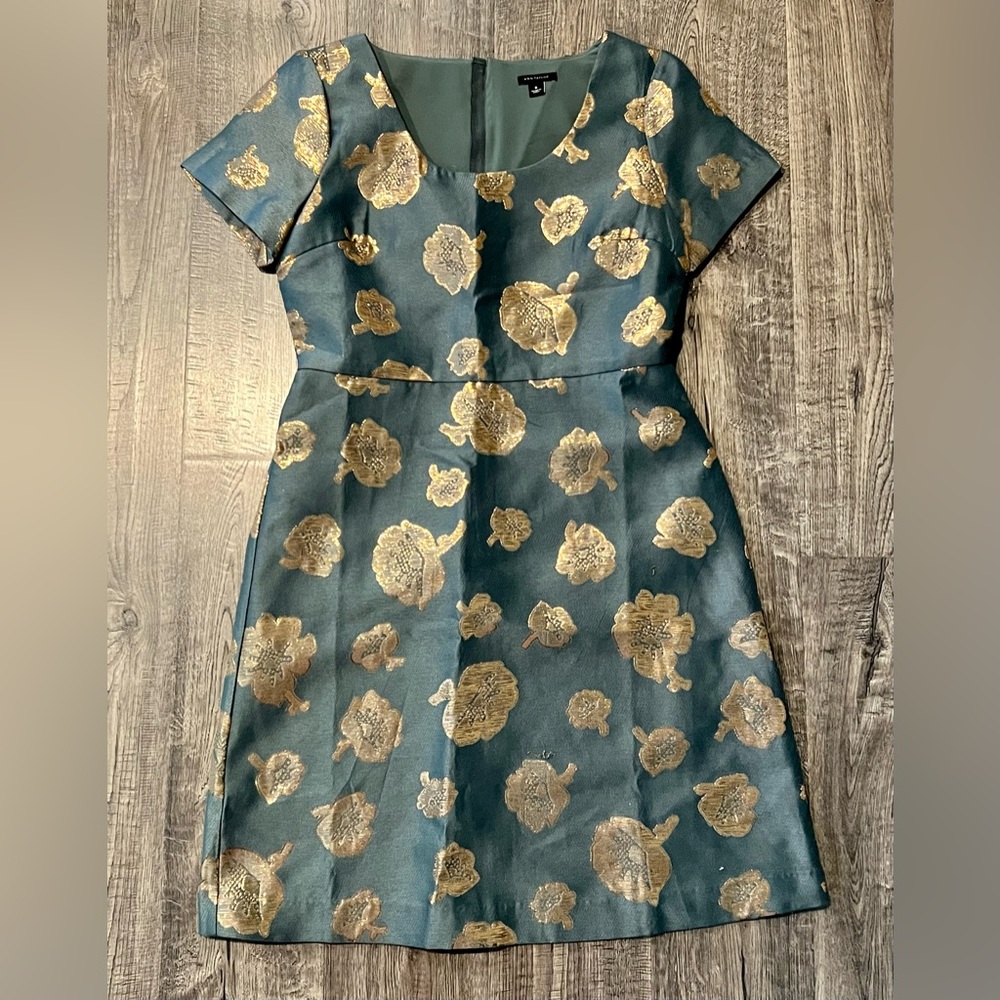Ann Taylor gold thread dress
